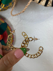 Chain Link Gold Earrings
