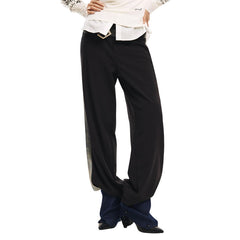 Image 1 : Pantalon noir Desigual femme coupe moderne avec fermeture zip — delvale