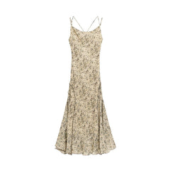 Image 3 : Robe Desigual femme beige col V, vue d'ensemble du motif coloré — Delvale