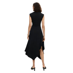 Image 3 : Vue d'ensemble robe Desigual femme noire sans manches coupe moderne — delvale