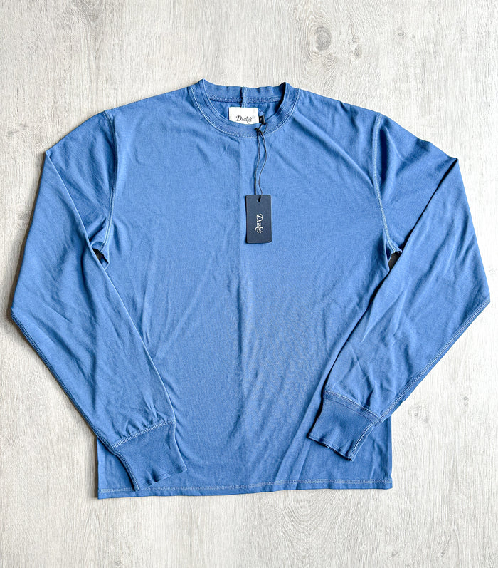 Drake's Dutch Blue Long Sleeve Hiking Tee Shirt - House Of Huntington