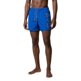 Image 1 : Maillot de bain Ea7 homme bleu avec motif imprimé et lacets — Delvale