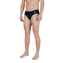 Image 2 : Maillot de bain EA7 homme noir, détail de la coupe ajustée — Delvale