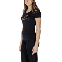 Image 3 : Vue d'ensemble t-shirt Ea7 femme noir à impression, matières premium — Delvale