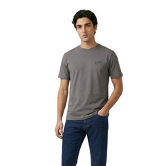 Image 1 : T-shirt Ea7 homme gris col rond manches courtes en coton — Delvale