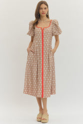 The Simone Polka Dot Midi Dress