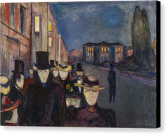 Evening on Karl Johan Street - Canvas Print