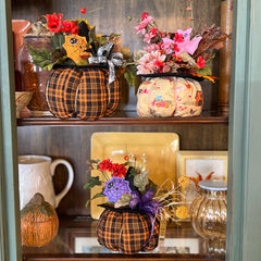 Fabric Pumpkin Arrangement