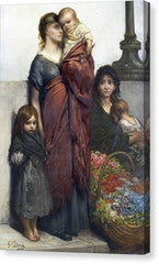 Flower Sellers of London - Canvas Print