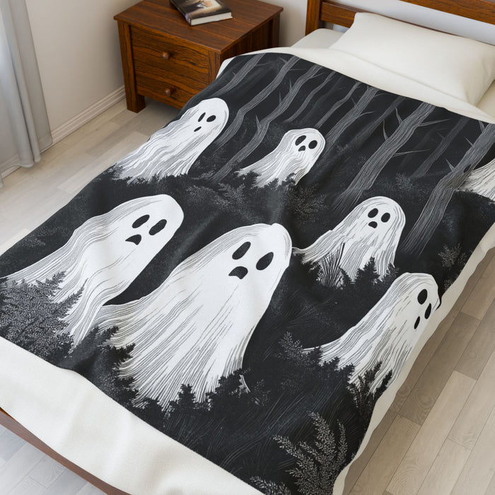 Forest Ghosts Velveteen Plush Blanket