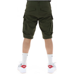 G-Star Bermuda Cargo Homme Vert Kaki Surpiqûres Contrastées Vue de Dos — Delvale