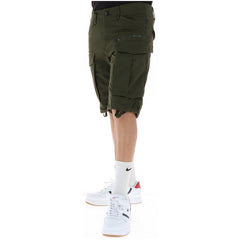 G-Star Bermuda Cargo Homme Vert Kaki Coupe Droite Vue Portée — Delvale