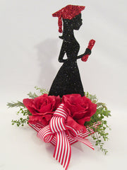 Grad Girl Silhouette Centerpiece