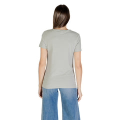 Image 2 : T-shirt Guess Active femme vert détail broderie subtile, vue rapprochée — delvale