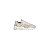 Image 1 : Baskets femme Guess sneakers logo 4G beige vue de profil gauche, semelle chunky blanche — Delvale