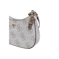 Image 2 : Sac Guess Noelle II femme détail fermeture éclair dorée et breloque logo sur fond blanc — Delvale