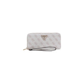 Image 1 : Portefeuille Guess femme beige zippé compact vue de face — delvale