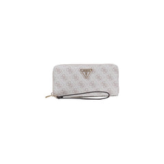 Image 1 : Portefeuille Guess femme beige zippé compact vue de face — delvale