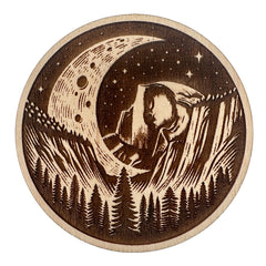 Half Dome Yosemite maple wood souvenir magnet, laser-cut and made in USA