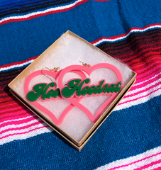 Hoodrat Pink & Green Acrylic Earrings