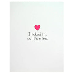 I Licked It Card - Domestic Domestic