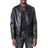 Image 1 : Jack & Jones jaquette homme noire fermeture éclair manches longues vue de face — delvale