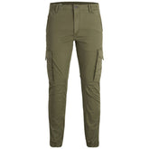 Image 1 : Pantalon homme Jack & Jones vert coloris monochrome vue face — delvale
