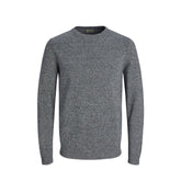 Image 1 : Pull homme Jack & Jones bleu col rond manches longues en coton — delvale