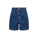 Image 1 : Short femme bleu Jacqueline De Yong coupe droite avec fermeture zip — Delvale