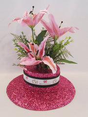 Kentucky Oaks Boater Style Hat centerpiece - Designs by Ginny