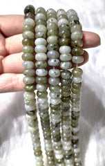 Labradorite Rondelle Beads, Crystal Beads for Jewelry