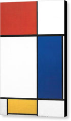 Large Composition with Red, Blue, and Yellow - Canvas Print