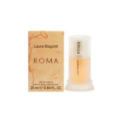 Laura Biagiotti Roma EDT femme 25ml flacon et boîte dorée motif marbre — Delvale
