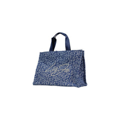 Image 2 : Sac à main Liu Jo femme format rectangulaire bleu motif léopard jacquard et doubles anses en tissu bleu marine — Delvale