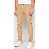 Image 1 : Pantalon homme Lyle & Scott beige en coton stretch, vue de face — Delvale