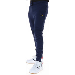 Image 3 : Pantalon Lyle & Scott homme bleu vue d'ensemble avec poches frontales — Delvale