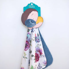 Mini Minky - Blue Floral - Premium Baby Soothers from Honey Lemonade - Just $24.95! Shop now at Pat's Monograms