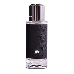 Montblanc Explorer Eau de Parfum homme 30ml flacon compact cuir grainé noir bouchon chrome — Delvale