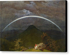 Mountain Landscape with Rainbow - Canvas Print