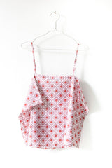 Nest Factory Block Print Halter Top Red