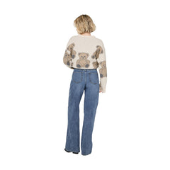Image 2 : Jeans Only femme bleu coupe moderne, détail fermeture zip et bouton — Delvale
