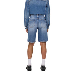 Image 2 : Détail du short Only bleu femme avec poches et finitions soignées — Delvale