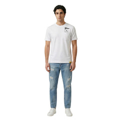 Image 2 : Détail impression t-shirt Only & Sons blanc pour homme, coupe moderne — Delvale