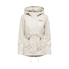 Image 2 : Détail veste Only beige femme, coupe moderne et poches frontales — Delvale