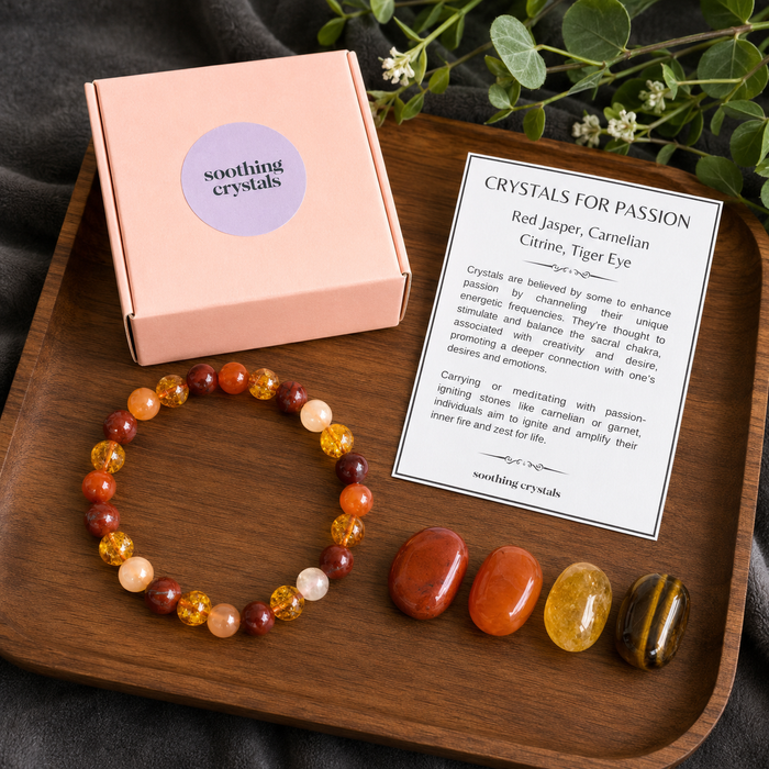 PASSION Crystal Kit, Gemstone Tumble Kit, Passion Crystal Gift Set.