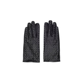 Image 1 : Gants femme Pieces en polyuréthane noir, vue de face — Delvale