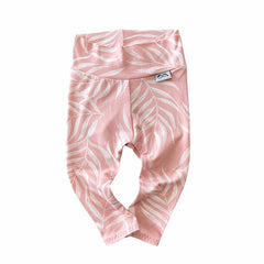 Pink Pampas Leaves Leggings and/or Knot Beanie