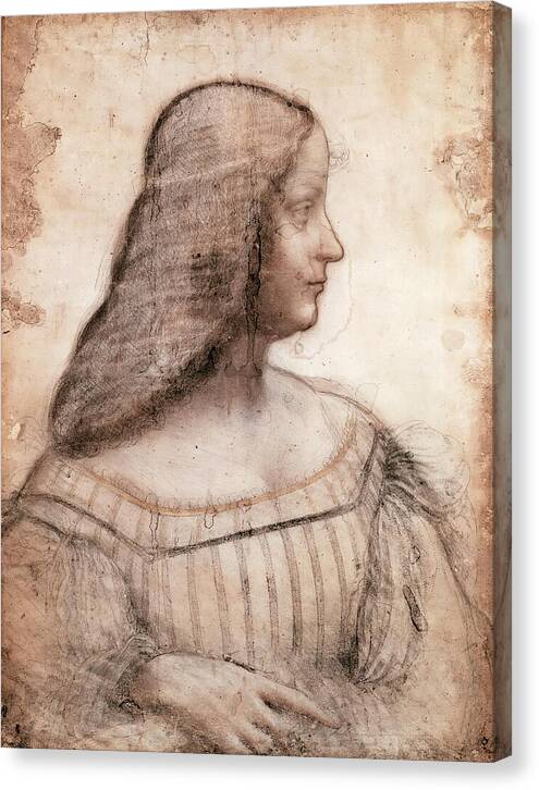 Portrait of Isabella d'Este - Canvas Print