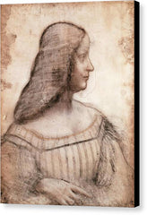 Portrait of Isabella d'Este - Canvas Print