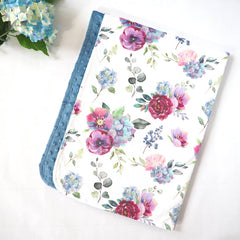 Premium Baby & Toddler Minky Blanket - Blue Floral - Premium from Honey Lemonade - Just $45! Shop now at Pat's Monograms